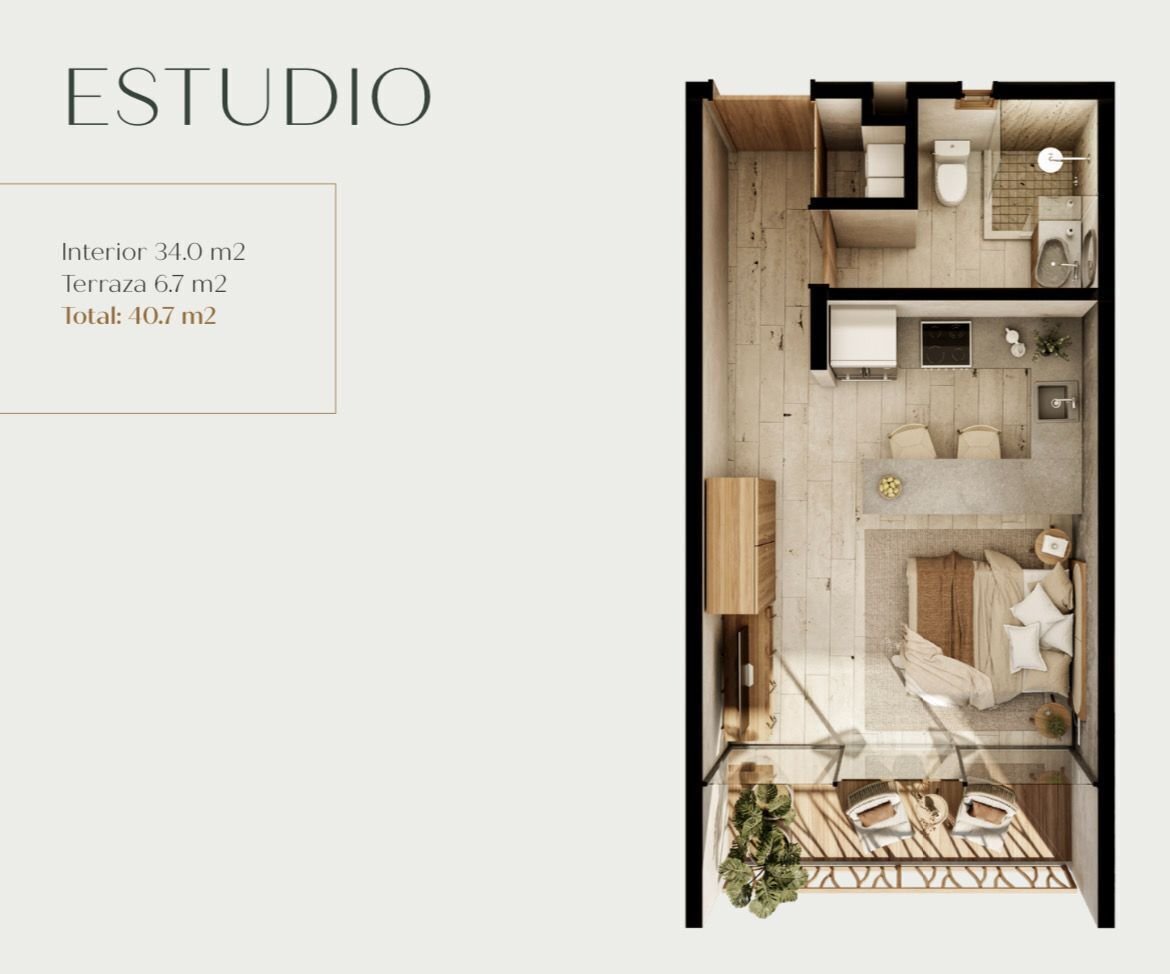 Departamento en Venta en Tulum "Waye" 3
