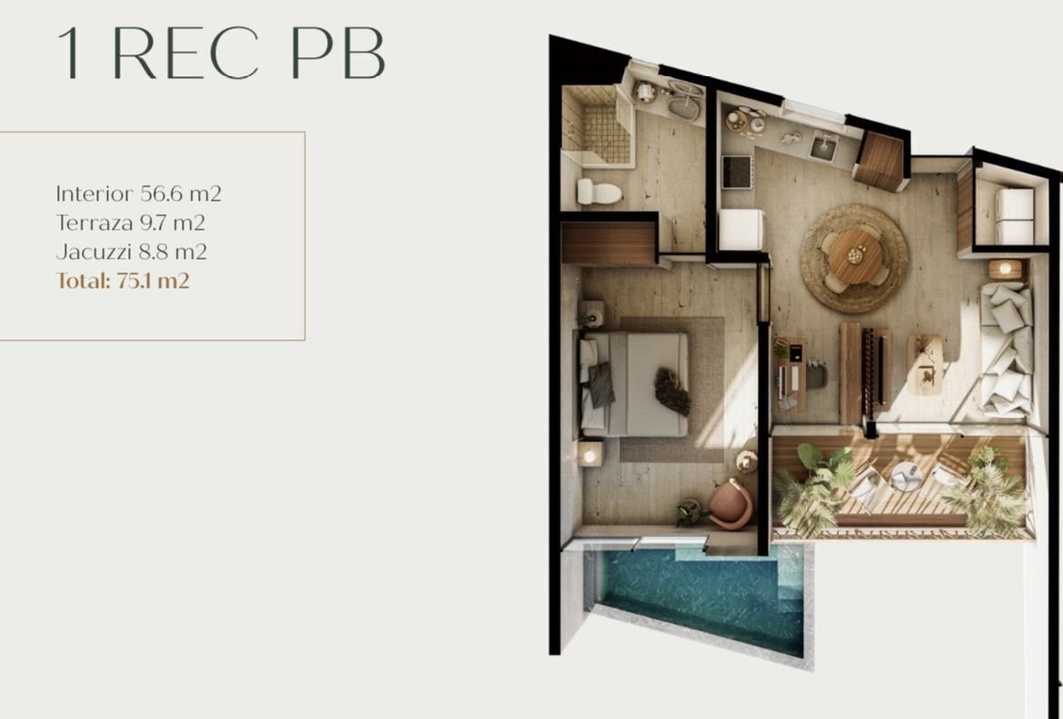 Departamento en Venta en Tulum "Waye" 4