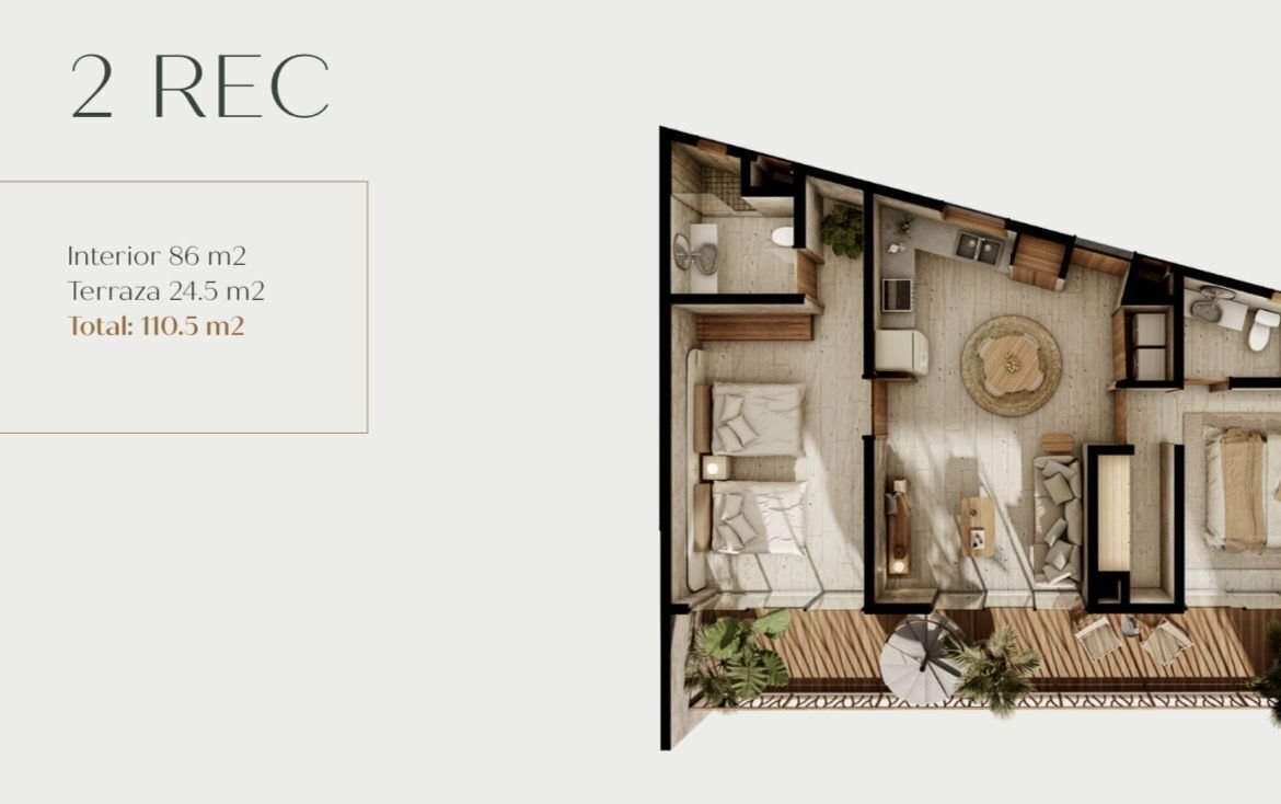 Departamento en Venta en Tulum "Waye" 4